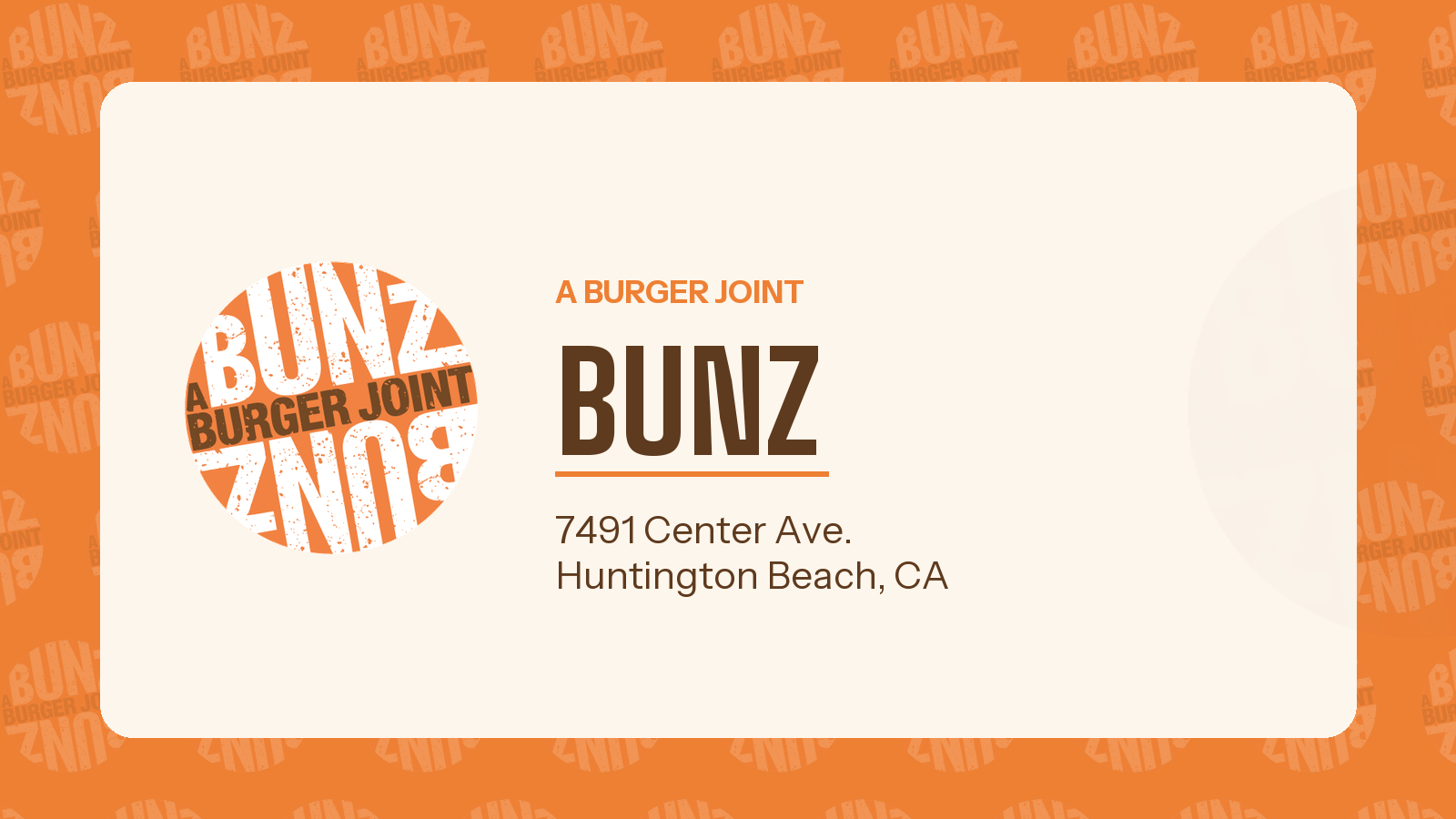 Bunz — A Burger Joint logo